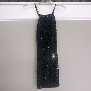 Black sequin short dress (semi-formal)